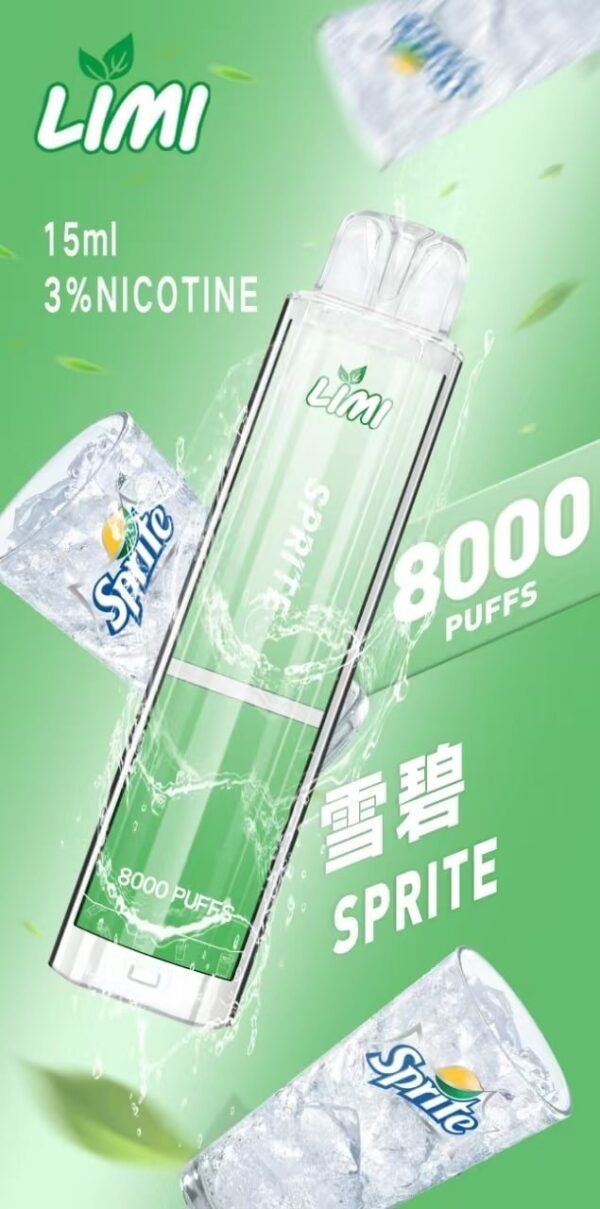 LIMI 8000 PUFFS 發光拋棄式電子煙 台灣電子煙批發