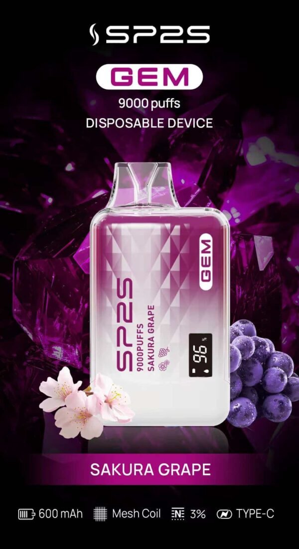 SP2S GEM 9000 PUFFS 拋棄式電子煙 一次性霧化桿