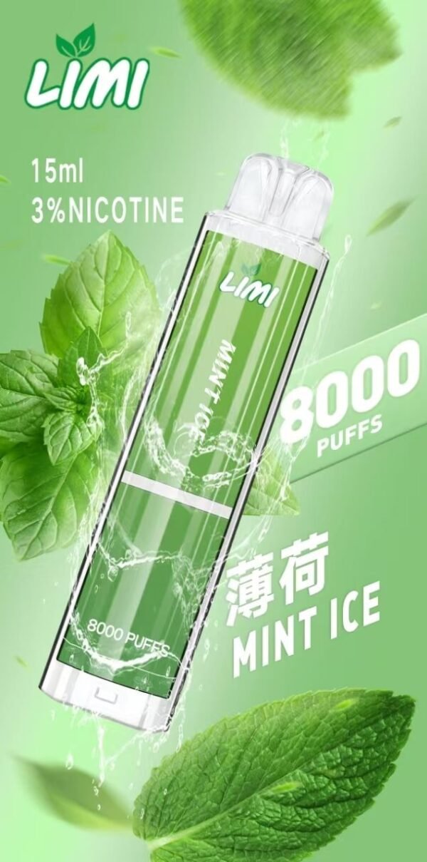 LIMI 8000 PUFFS 發光拋棄式電子煙 台灣電子煙批發