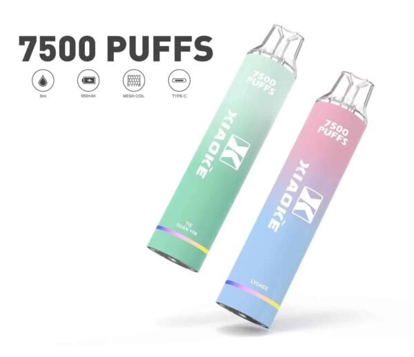 5-1.jpg XIAOKE 7500 PUFFS 梟客棄式抛電子煙 一次性霧化桿