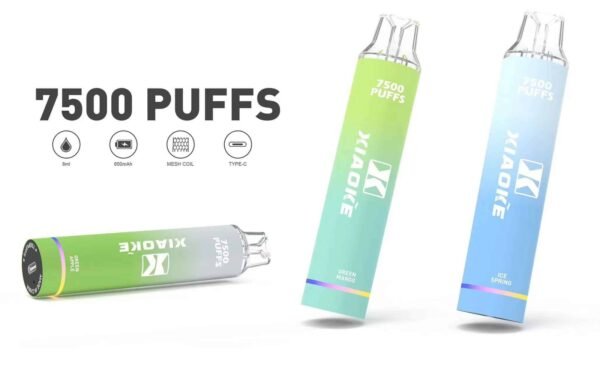7-1.jpg XIAOKE 7500 PUFFS 梟客棄式抛電子煙 一次性霧化桿