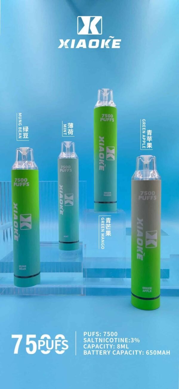8-1.jpg XIAOKE 7500 PUFFS 梟客棄式抛電子煙 一次性霧化桿