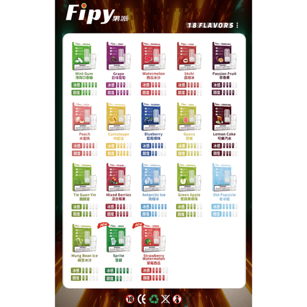 Fipy 果派煙彈 一代通用霧化彈｜買6盒直接送主機
