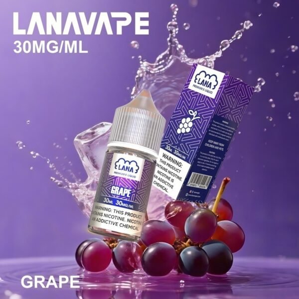 葡萄 LANA 煙油 濃度:30mg 容量:30ml (海外版)(購買LANA JET MAX 套裝主機一臺可送海外版煙油一瓶)